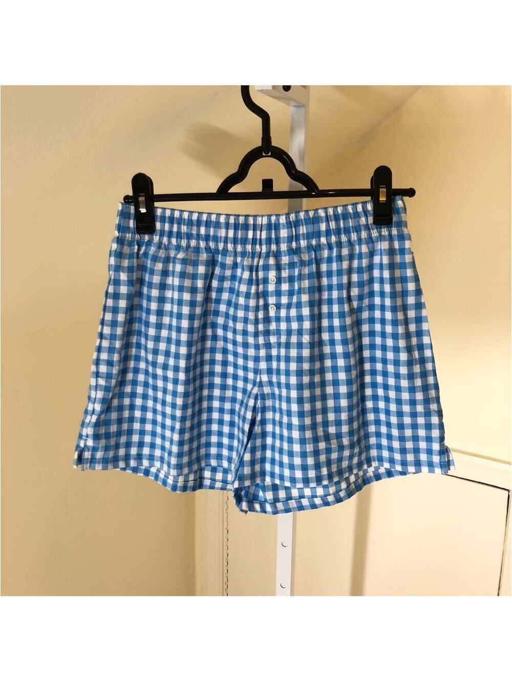 Colsie NWT Women's Blue Gingham Boxer Shorts Pajama Shorts Size S